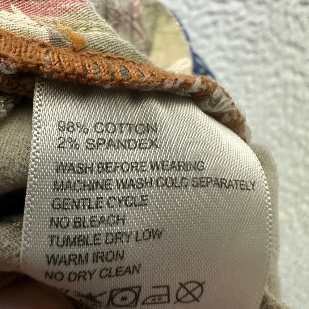 Tommy Bahama Jeans Mens 34x30 Khaki Cotton Stretch Pants Marlin‎ Logo